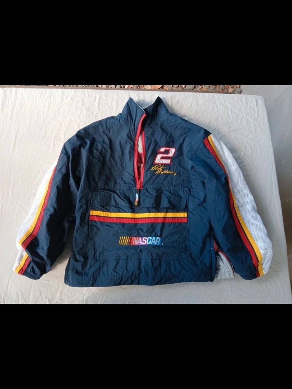 NASCAR Kids' Navy Pullover Jacket with Red & Yellow Accents